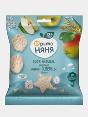 Мини-хлебцы рисовые ФрутоНяня, яблоко, с 12 месяцев, 30г