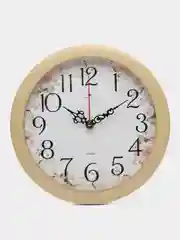 Часы настенные "Цветы", бежевый, круглые 24,5 см