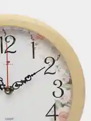 Часы настенные "Цветы", бежевый, круглые 24,5 см