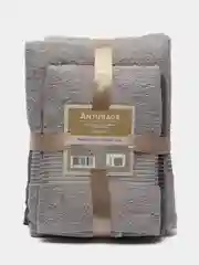 Тёмно-серый полотенце махровое Nefertiti Хилтон 4 штуки, Комплект махровых полотенец
