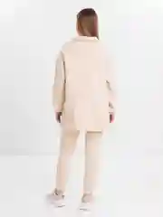 Молочный спортивный костюм женский, утепленный, с начесом