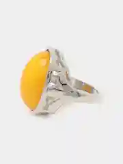 Серебряный кольцо женское Teosa серебристое из бижутерного сплава, вставка смола