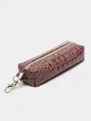 Розовый ключница из натуральной кожи