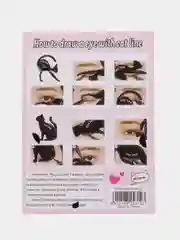 Черный трафареты для макияжа глаз Cat Line, 2 шт