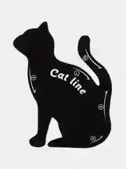 Черный трафареты для макияжа глаз Cat Line, 2 шт