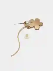 Серьги Черный цветок с жемчужиной