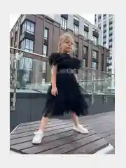 Платье для девочки праздничное нарядное Уэнсдей