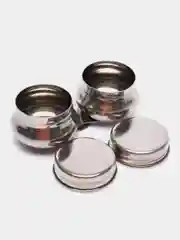 Масленка металлическая, двойная, с крышкой