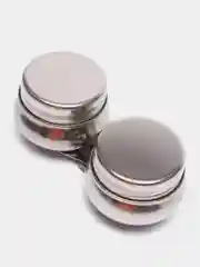 Масленка металлическая, двойная, с крышкой