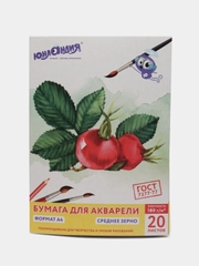 Папка для акварели "Юнландик на даче", А4, 20 л, 180 г/м2, Юнландия