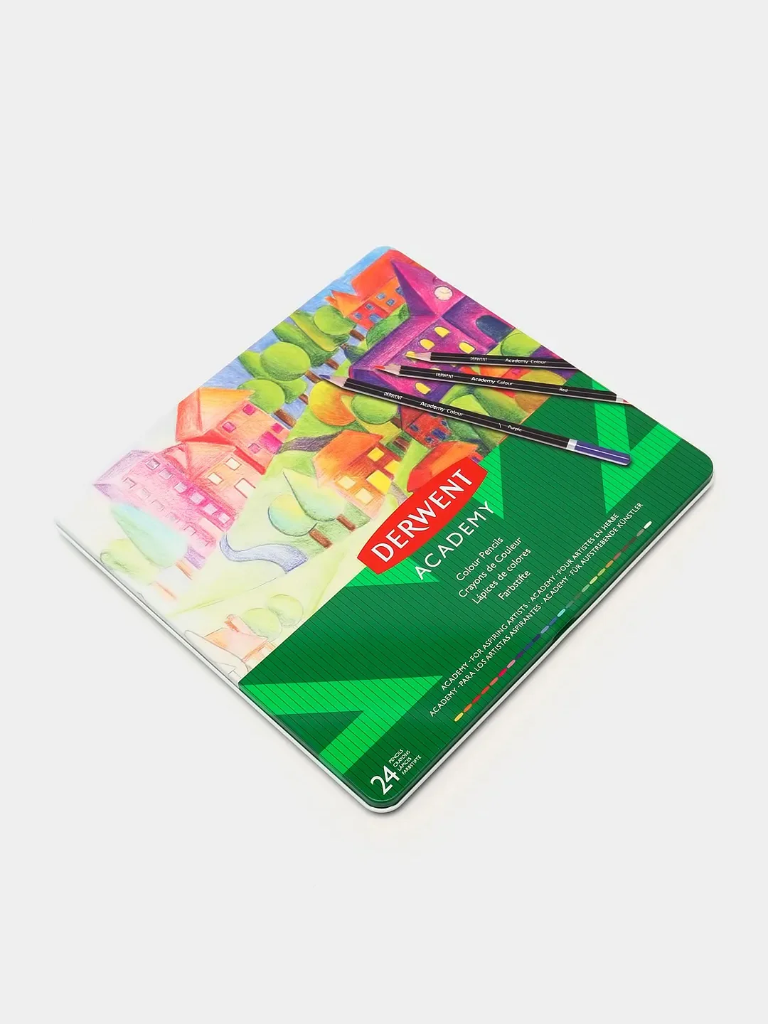 Карандаши цветные Derwent Academy "Colour Pencil Tin", 24 цвета
