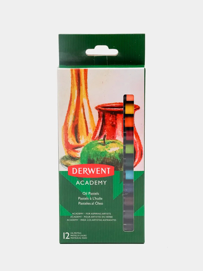Пастель масляная Derwent Academy, 12 цветов