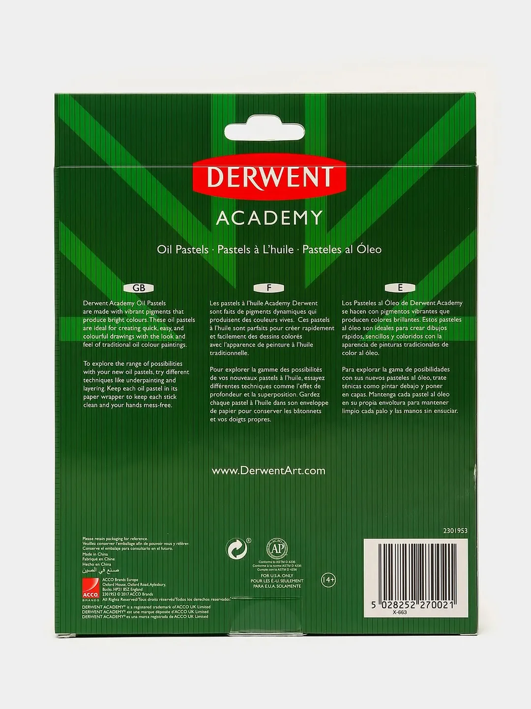 Пастель масляная Derwent Academy, 24 цвета