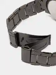 Черный часы мужские на стальном браслете