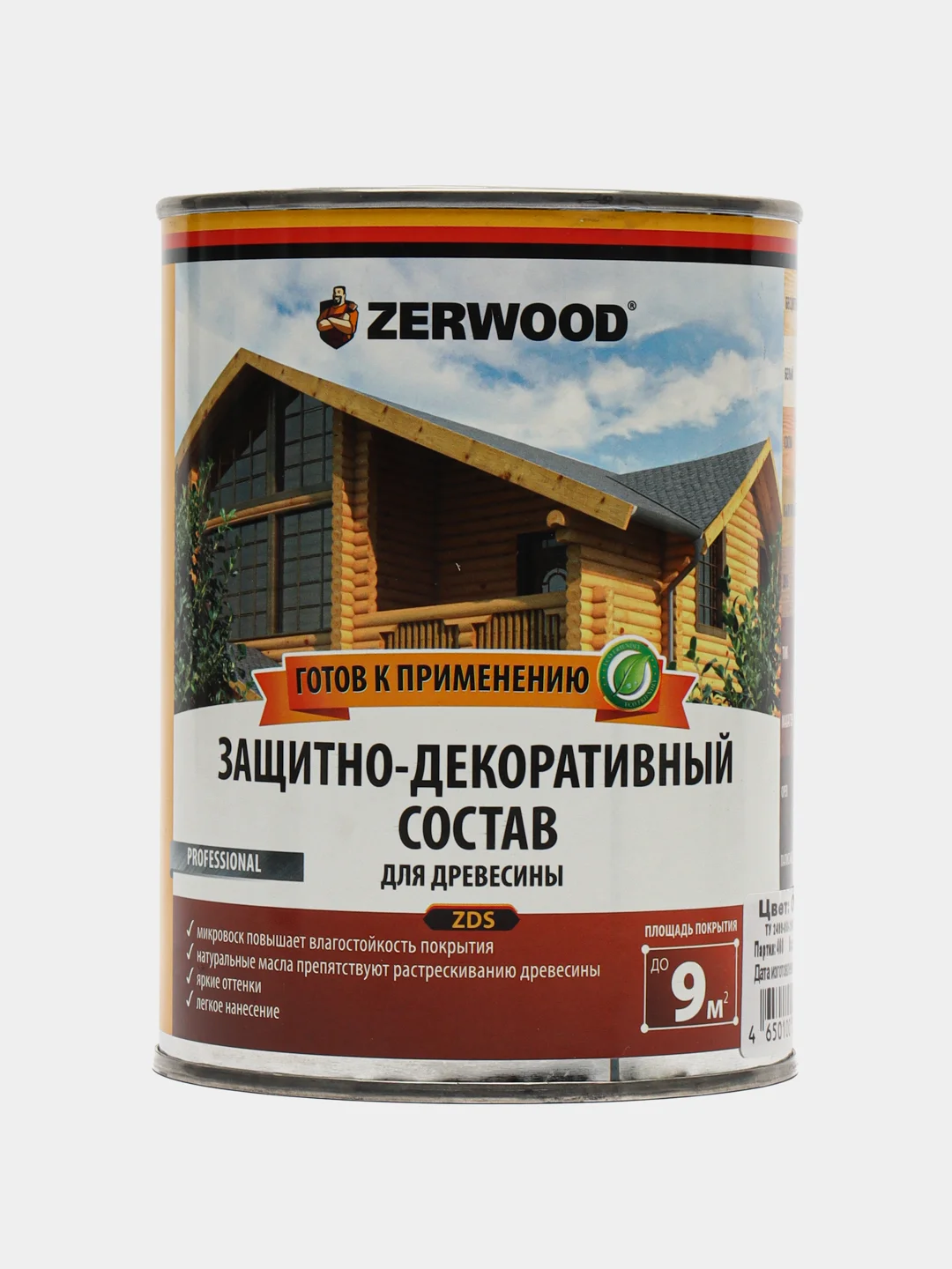 Тёмно-коричневый защитно-декоративный СОСТАВ ZERWOOD для древесины ZDS