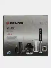 Погружной блендер BRAYER BR1256, 1500 В, капучинатор, пюре, венчик, стак 800, измельчитель