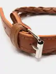 Кожаный плетеный браслет