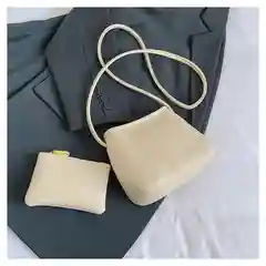 Белый сумка женская через плечо с кошельком