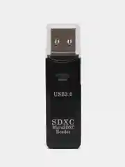 Черный адаптер переходник Картридер Usb 3.0 для SD-и TF-карт