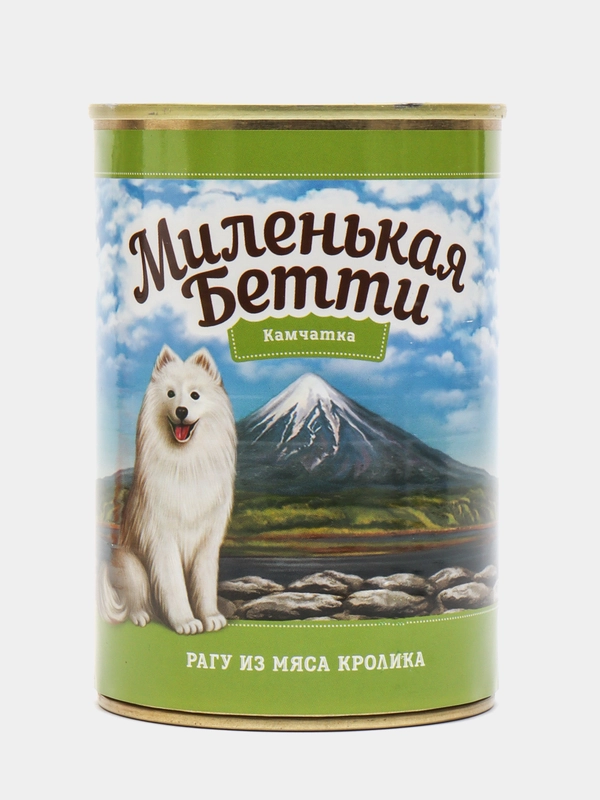 Влажный корм для собак Миленькая Бетти Камчатка Рагу из мяса кролика в желе 400гр