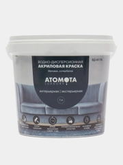 Краска Atomota Люксори интерьерная моющаяся матовая белая, 1 л