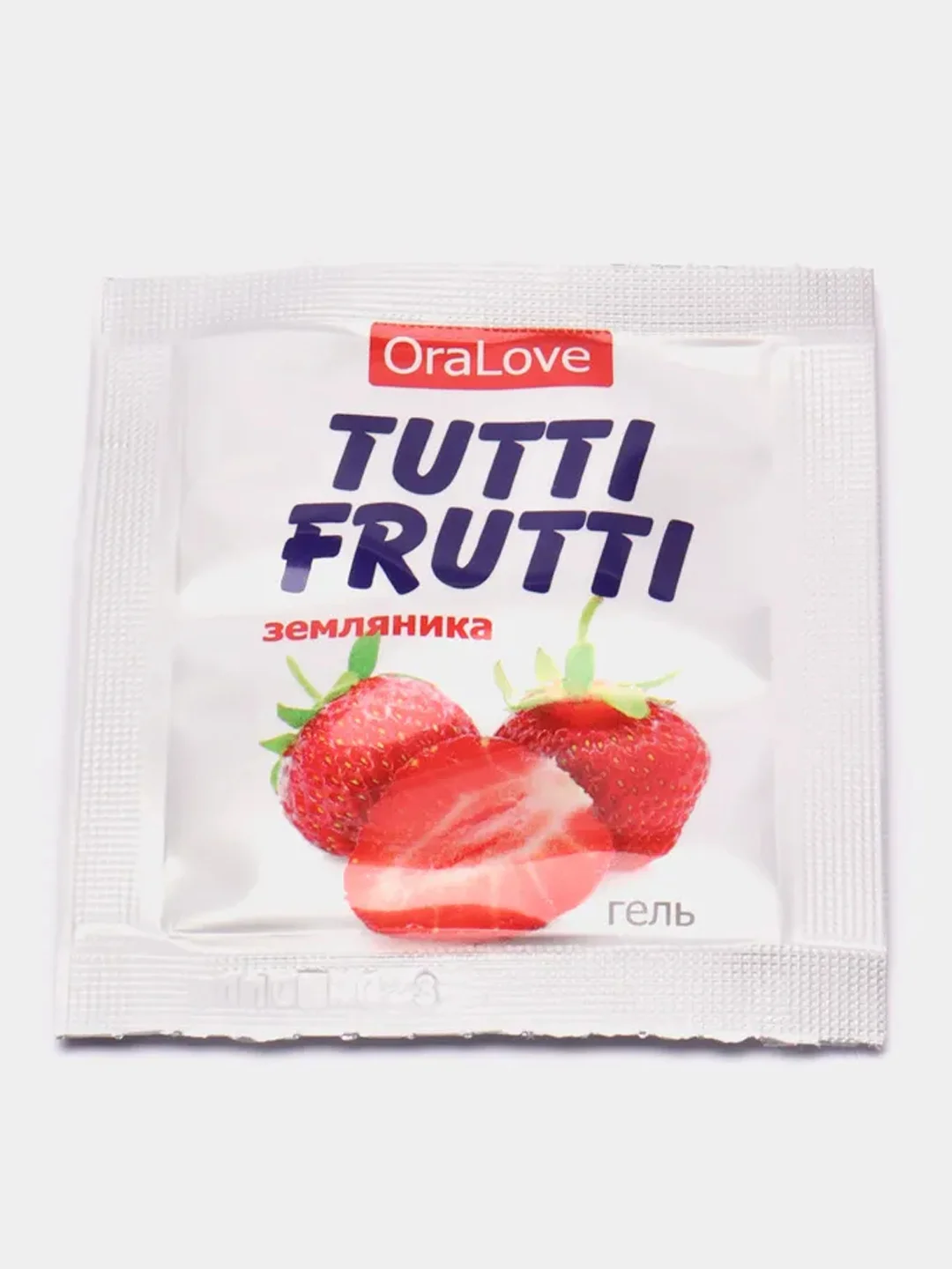 Съедобная смазка "OraLove. TUTTI-FRUTTI ЗЕМЛЯНИКА", для орального секса, 4 г