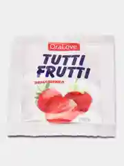Съедобная смазка "OraLove. TUTTI-FRUTTI ЗЕМЛЯНИКА", для орального секса, 4 г