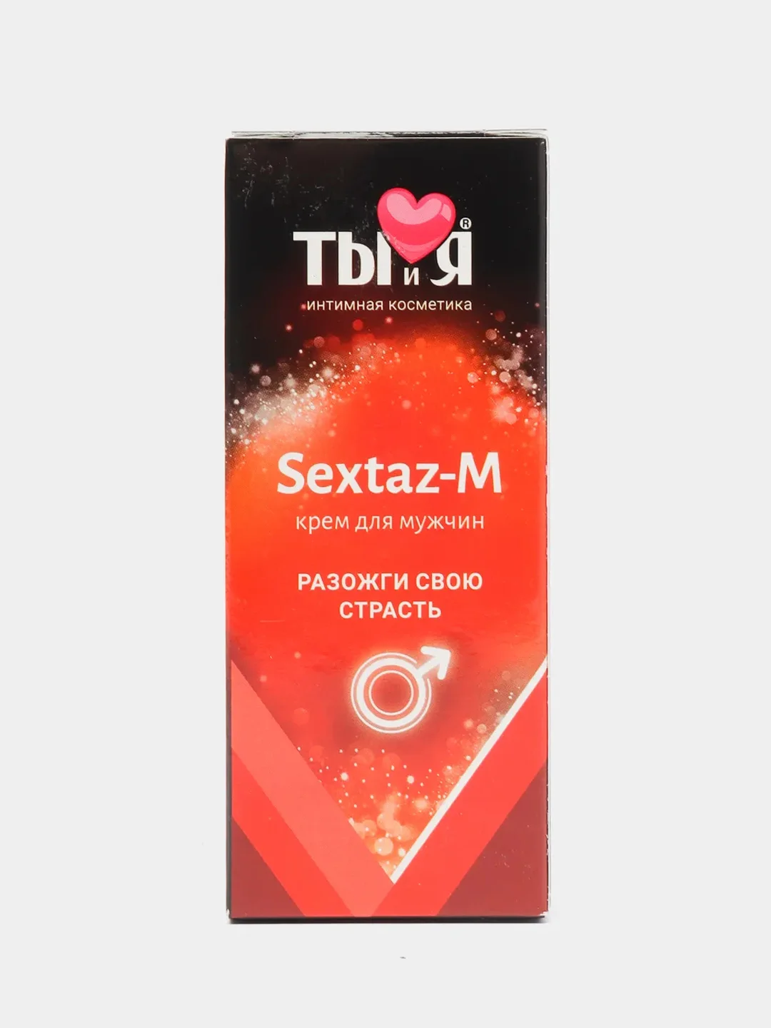 Красный крем Sextaz-M "ТЫ и Я" с возбуждающим эффектом для мужчин
