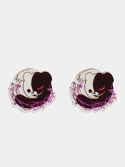 Серьги-пусеты по аниме Danganronpa (Данганронпа), деревянные