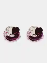 Серьги-пусеты по аниме Danganronpa (Данганронпа), деревянные