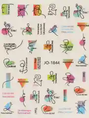 Красный наклейки-слайдеры для дизайна ногтей
