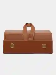 Коричневый чехол для очков, кофр для хранения, футляр органайзер для очков