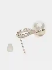 Серьги элегантные жемчуг и кристаллы