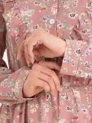 Платье - рубашка женское в цветочек