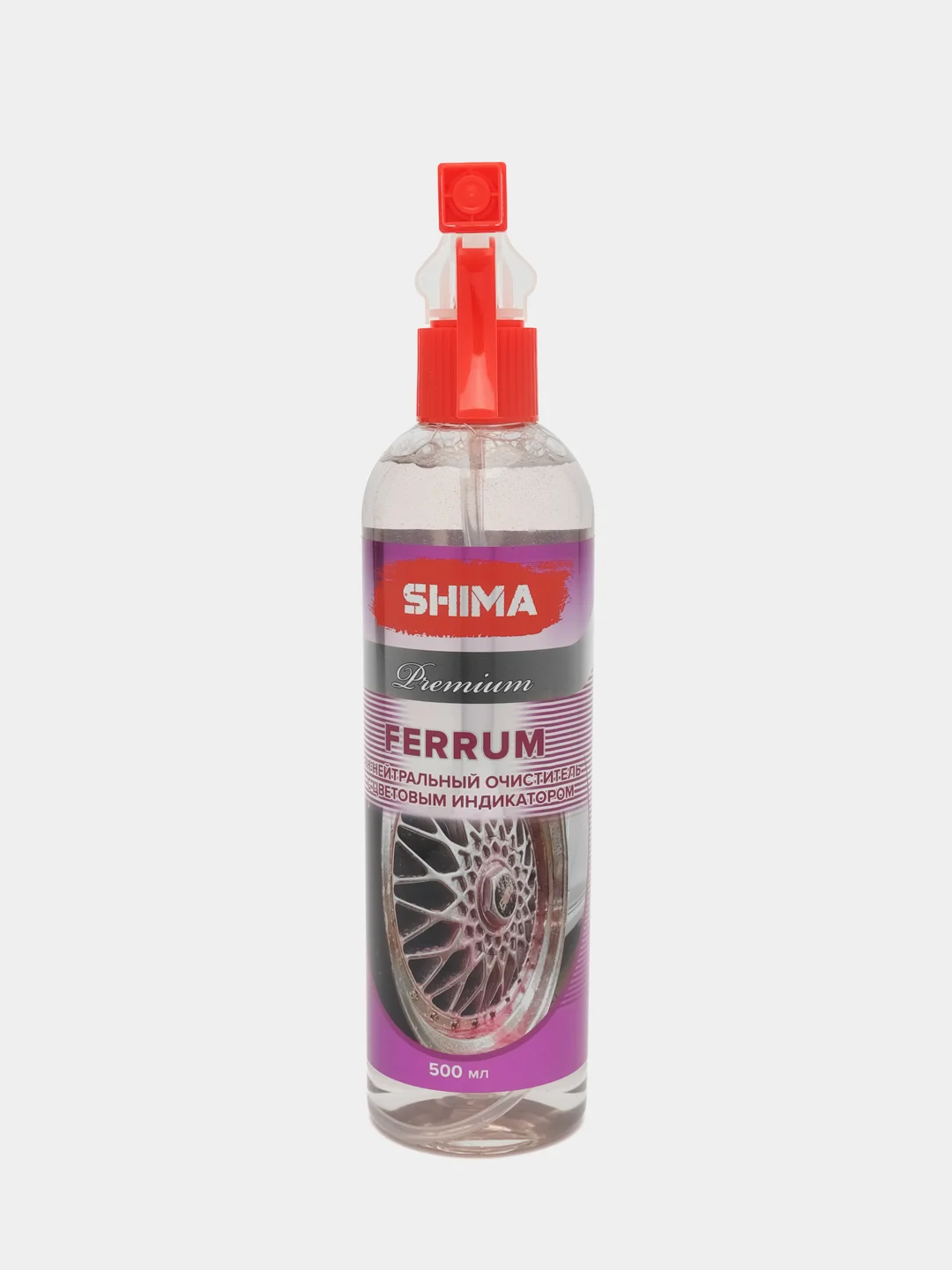 Очиститель дисков, pH-нейтральный, с индикатором цвета, SHIMA PREMIUM "FERRUM", 500 мл