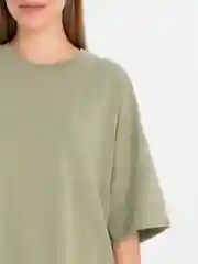 Приглушённый хаки футболка женская, оверсайз