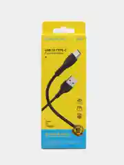 Черный кабель USB - Type-C 3А 1м  Borofone BX51 тайпси