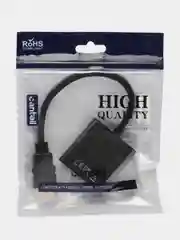 Черный переходник адаптер VGA - HDMI, H118, конвертер