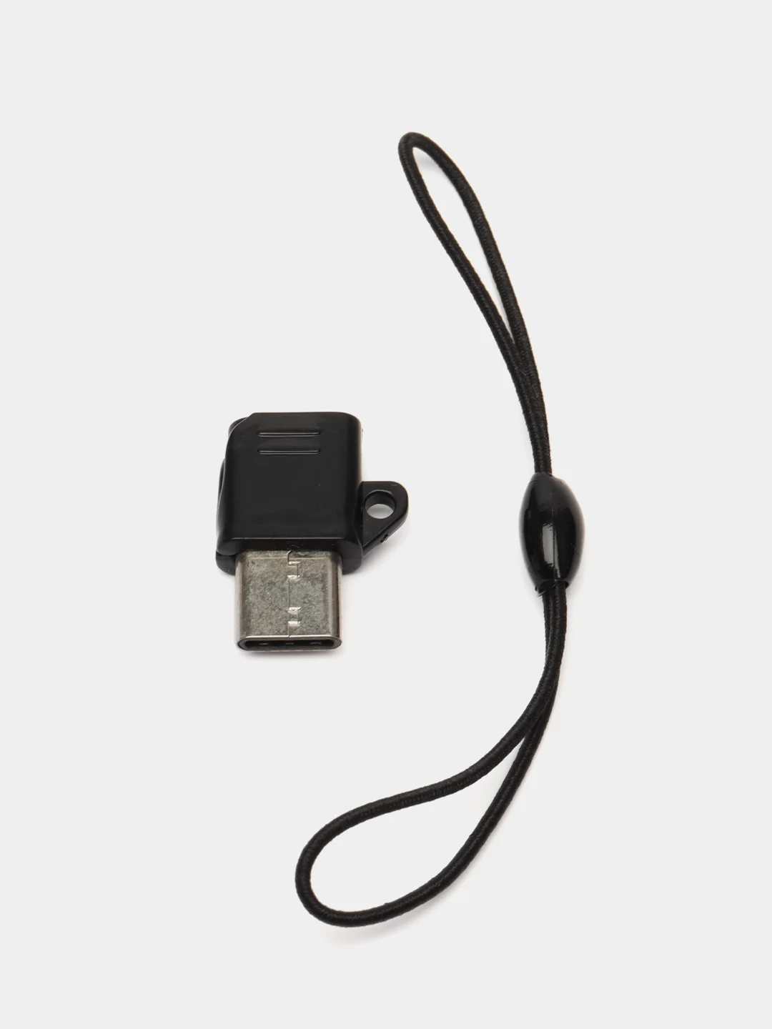 Черный переходник адаптер Micro-USB на Type-C, микро USB на тайп-си