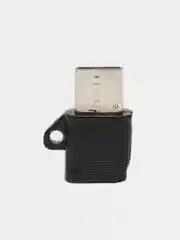 Черный переходник адаптер Micro-USB на Type-C, микро USB на тайп-си