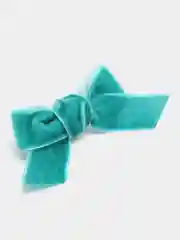 Бежевый бархатный бантик, пара