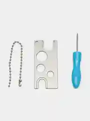 Серебряный набор для клея, открывашка и игла