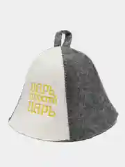 Серебряный шапка банная KIBER KIBET для бани и сауны
