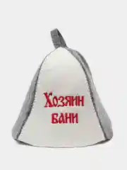 Светло-бежевый шапка банная KIBER KIBET для бани и сауны
