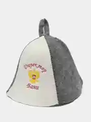 Розовый шапка банная KIBER KIBET для бани и сауны