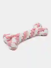 Красный жевательная игрушка для собак в форме косточки. Игрушка канат в форме косточки