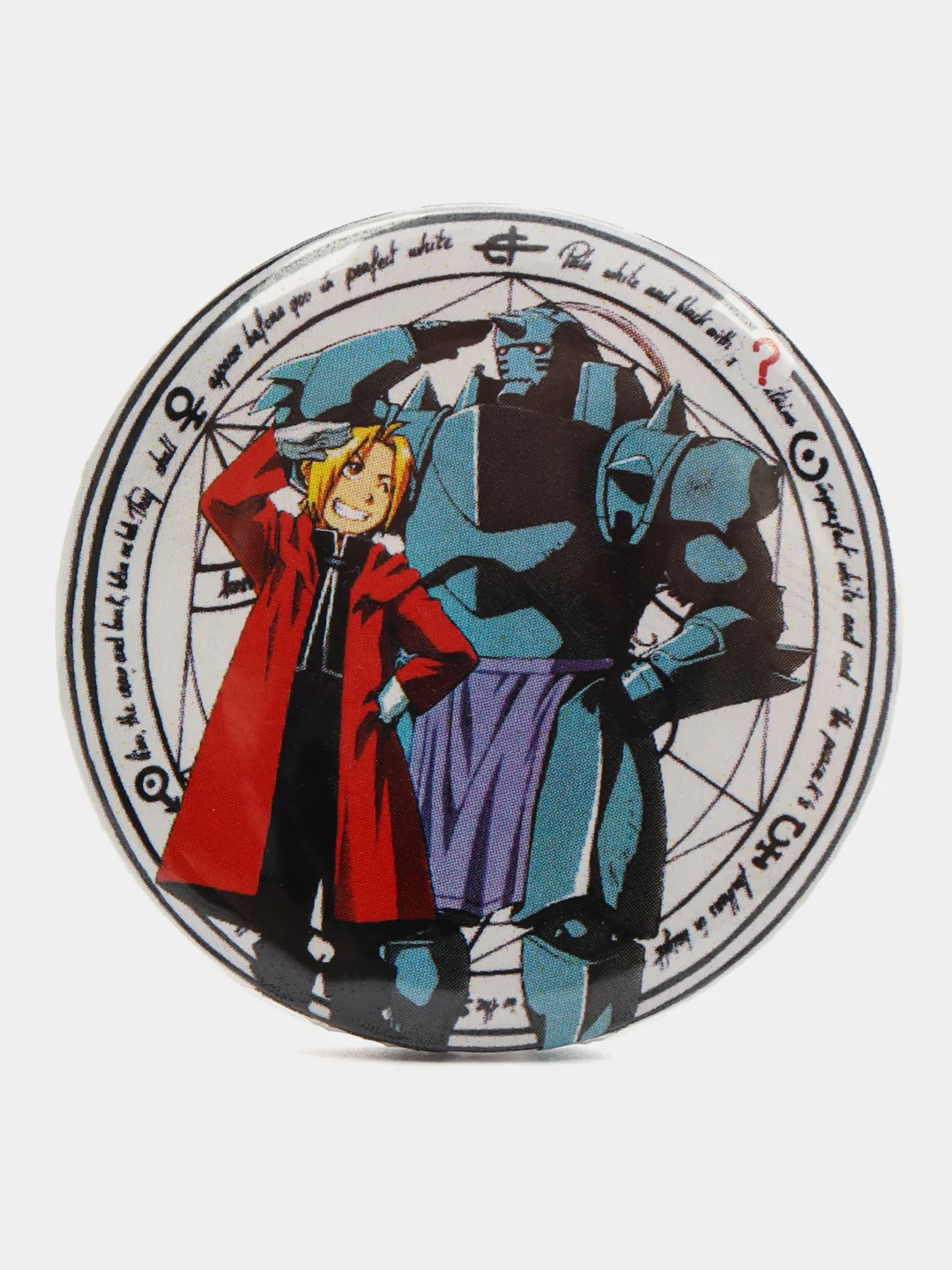 Коралловый значки по мотивам аниме Стальной Алхимик (Fullmetal Alchemist)