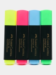 Маркеры-текстовыделители (для выделения текста) Faber-castell 4 штуки линия 1-5 мм, 154804