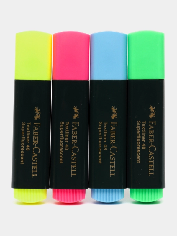 Маркеры-текстовыделители (для выделения текста) Faber-castell 4 штуки линия 1-5 мм, 154804