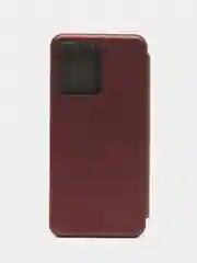 Багровый чехол-книжка для Xiaomi Redmi Note 12 4G (Сяоми Редми Ноут 12 4 Джи)